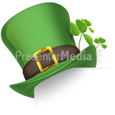 Hat Clover Hanging Corner Presentation clipart