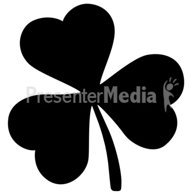 Shamrock Silhouette Presentation clipart
