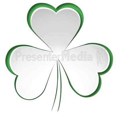 Paper Clover Cutout Presentation clipart