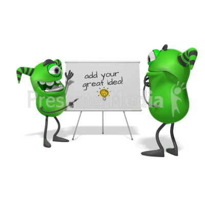 Monsters White Board Presentation clipart