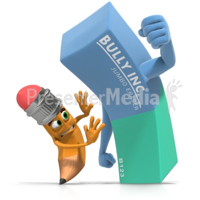 Eraser Bullying Scribbles Presentation clipart