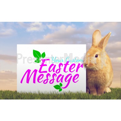 Orange Easter Bunny Custom Presentation clipart