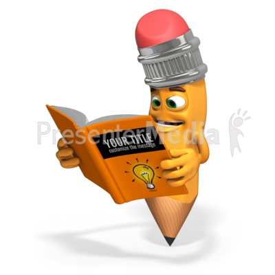 Scribbles Pencil Read Book Presentation clipart