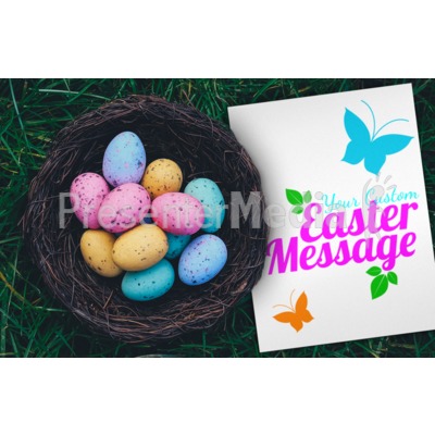 Easter Egg Basket Presentation clipart