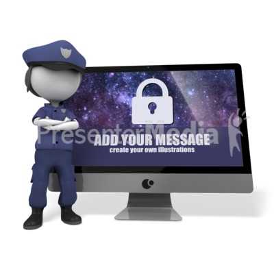 Police Officer Cyber Security Presentation clipart