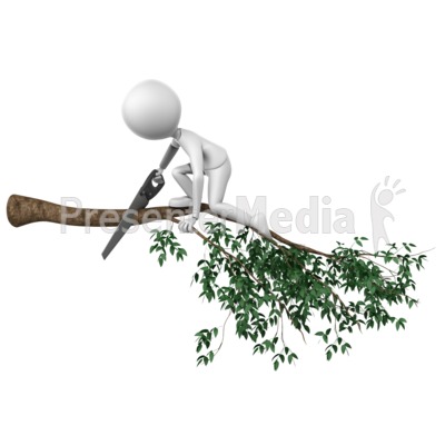 Cutting Branch Wrong Presentation clipart
