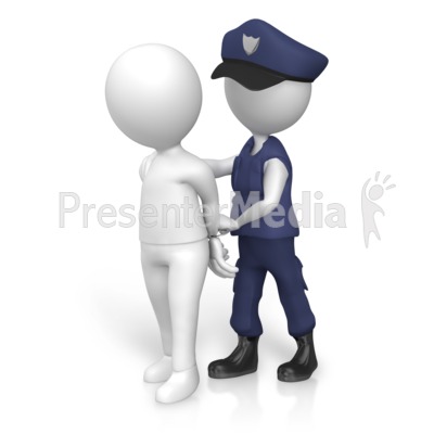 Figure Arrested Police Presentation clipart