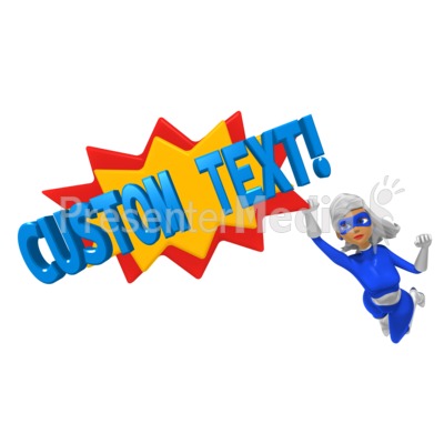 Supergal Pow Custom Presentation clipart