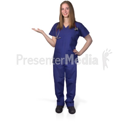 Female Nurse Display Side Presentation clipart