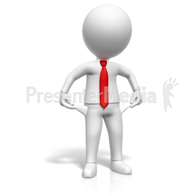Figure With Empty Pockets Presentation clipart