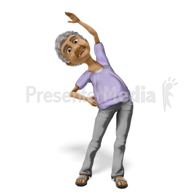 Bernice Exercise Stretch Presentation clipart