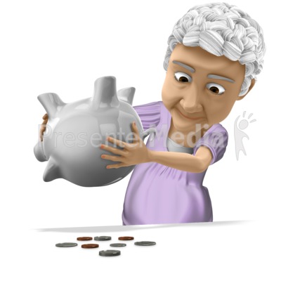 Bernice Tipping Piggy Bank Presentation clipart