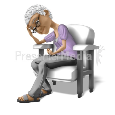 Bernice Sad Chair Presentation clipart