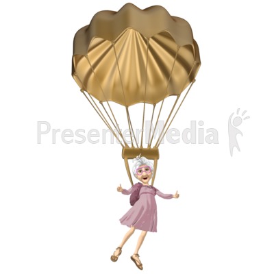 Martha Golden Parachute Presentation clipart