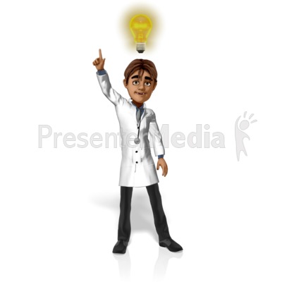 Doctor Simon Light Bulb Presentation clipart