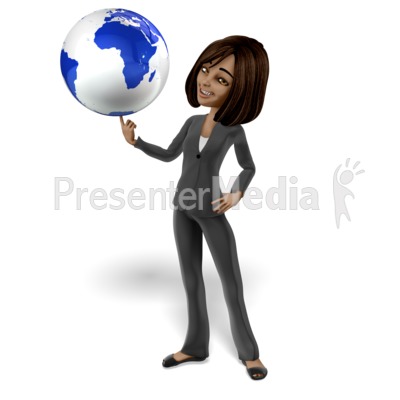 Talia Spinning World on Finger Presentation clipart