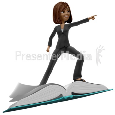 Talia Riding On Book Presentation clipart