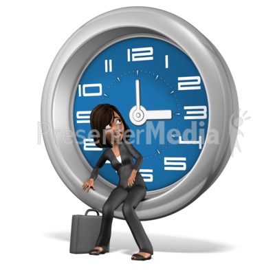 Talia Worried About Time Presentation clipart