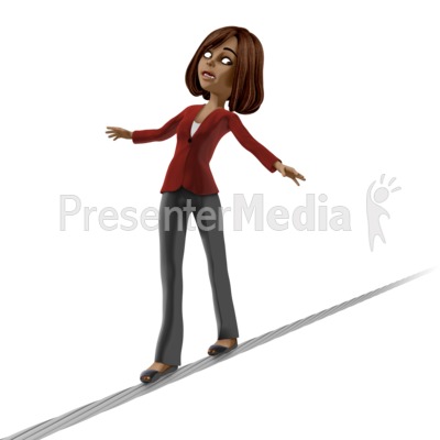 Talia On Tight Rope Presentation clipart