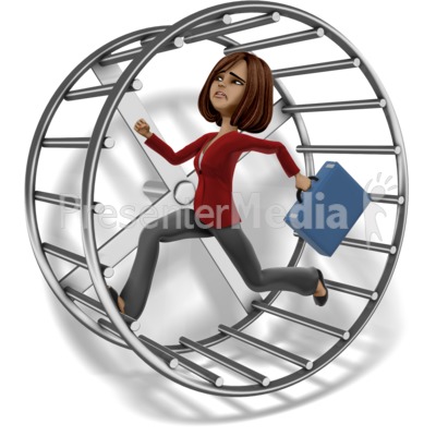 Talia Running Hamster Wheel Presentation clipart