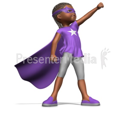 Girl Superhero Presentation clipart