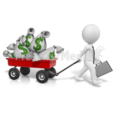 Wagon Full Of Money Presentation clipart