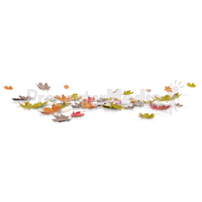 Fallen Autumn Leaves Presentation clipart