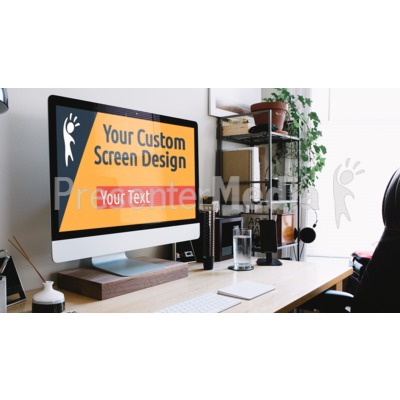 Home Office Computer Custom Presentation clipart