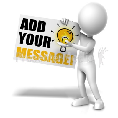 Figure Holding Sign Presentation clipart