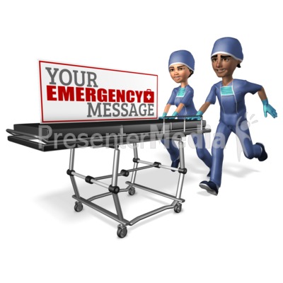 Team Pushing Gurney Custom Presentation clipart