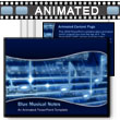 Blue Musical Notes - PowerPoint Template
