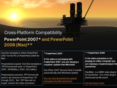 sunset oil rig - a powerpoint template from presentermedia sunset oil rig - a powerpoint template from presentermedia, Presentation templates