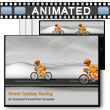 Street Cyclist Racers - PowerPoint Template