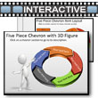 Five Piece Interactive Chevron Tool Kit - PowerPoint Template