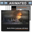 Mystic Winter Landscape With Santa PowerPoint template