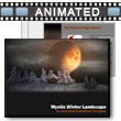 Mystic Winter Landscape PowerPoint template