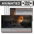 Mystic Winter Landscape With Santa PowerPoint template
