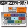 Eight Interactive Panels Tool Kit - PowerPoint Template