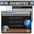 Teachers Desk Chalkboard PowerPoint template