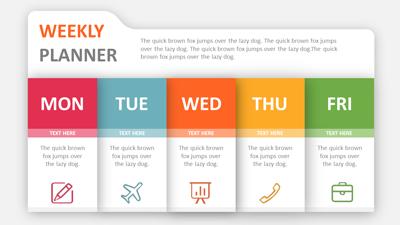 weekly planner PowerPoint template thumbnail preview