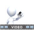 Stick Figure Simulating Writing - Video Background