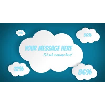 Floating 2D Clouds With Message Video Background
