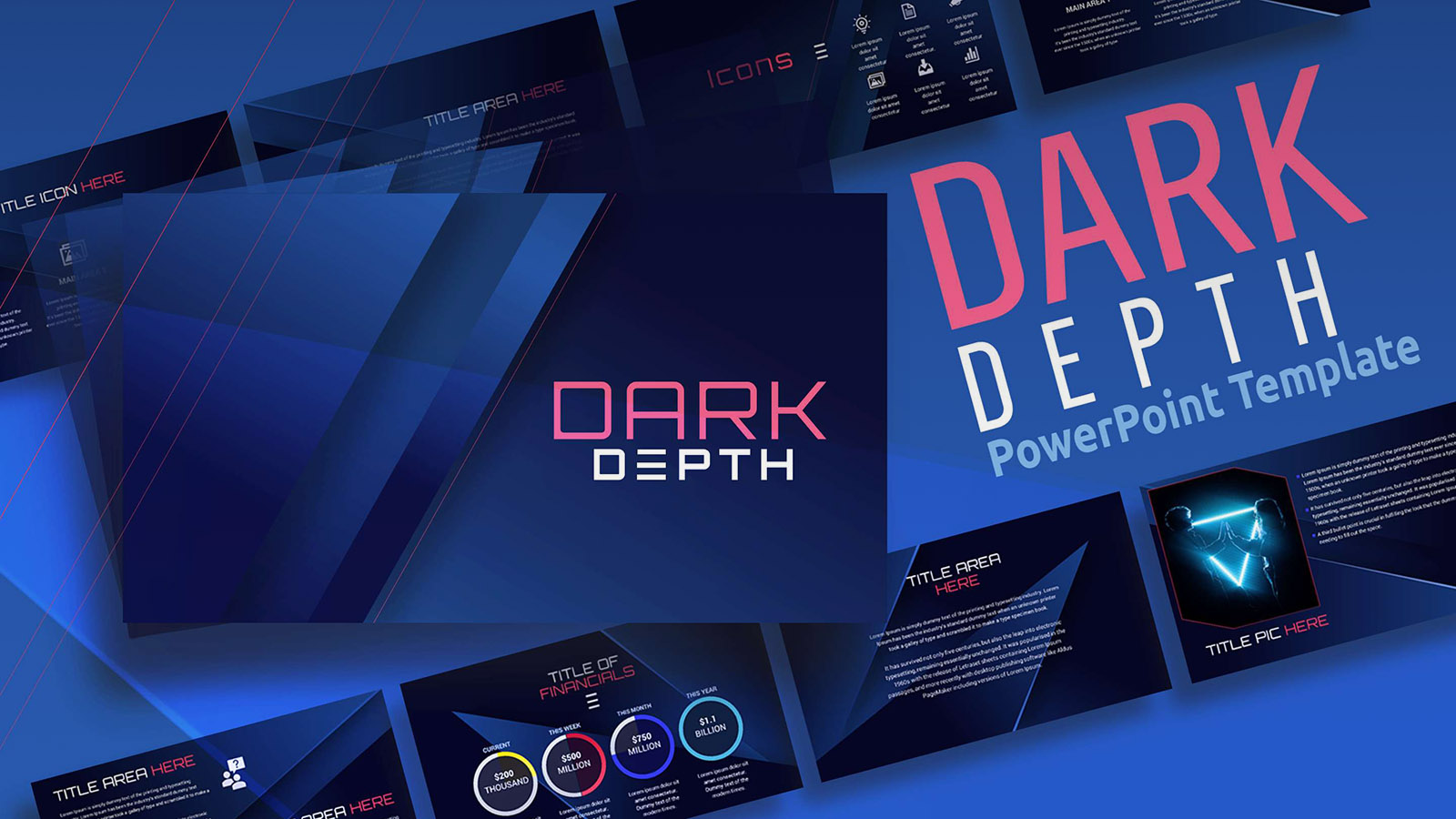 Dark Depth Powerpoint Slide Deck