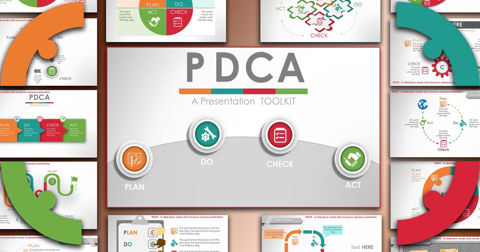 PDCA PowerPoint Designs Toolkit Template