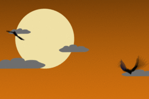 Bats With Moon | 3D Animated Clipart for PowerPoint - PresenterMedia.com