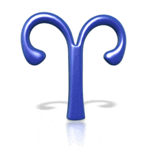 The astrological sign for Ares rotates in this animated clipart.