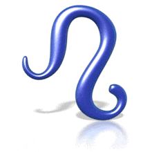 The astrological sign for Leo rotates in this animated clipart.