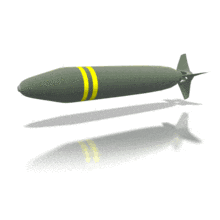 A missile has been fired in this animated clipart.