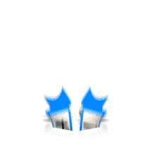 Two poles pop up with a &quot;hello&quot; banner in this animated clipart.