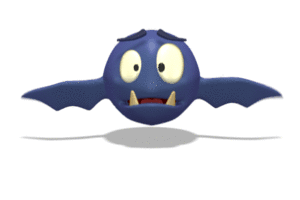 Animated gif sample: Scary Bat Hovering